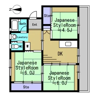 秋田県能代市能代町字中川原【マンション】の間取り