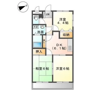 グランドメゾン福生【4階】の間取り