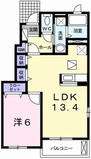 ハマナスII【1階】の間取り