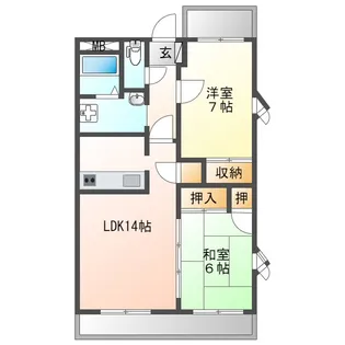 コーポNプラザ【5階】の間取り