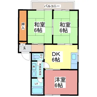 パセオ花堂【1階】の間取り