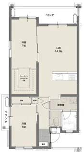 ミチハナルコーポ【3階】の間取り