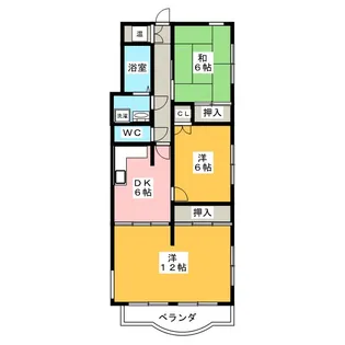 ライオンズマンション本山【2階】の間取り