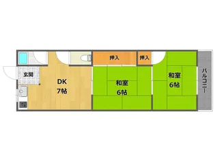 富士住宅【2階】の間取り