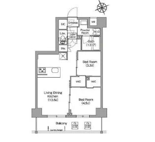 コンフォリア東葛西【7階】の間取り