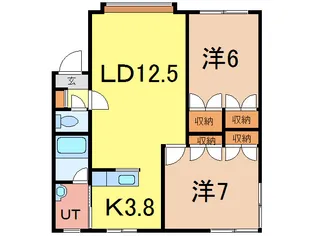 ウェーブ南【2階】の間取り