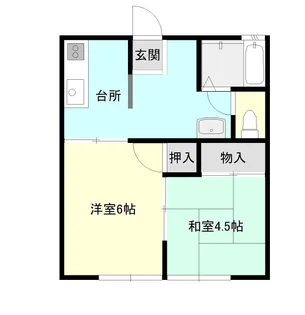 ネオハイツ鹿島【2階】の間取り