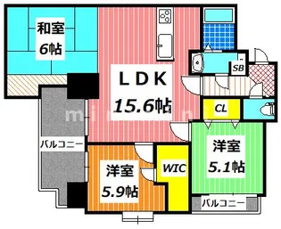 熊本県熊本市中央区保田窪2【マンション】の間取り