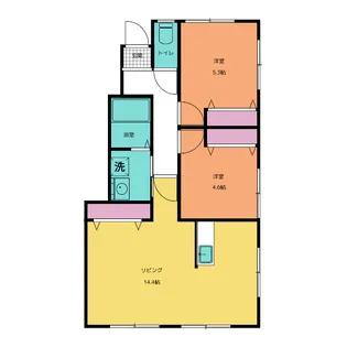 (仮)和田河原共同住宅【1階】の間取り