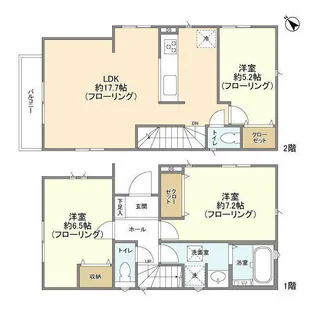神奈川県横浜市戸塚区上矢部町【一戸建】の間取り