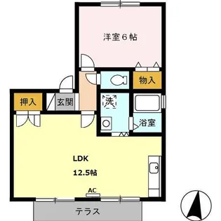 エストハウスB【1階】の間取り