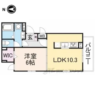 アンダンテ郡津【3階】の間取り