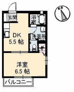 プレジオ中央【1階】の間取り