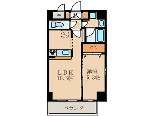 Canal East【3階】の間取り