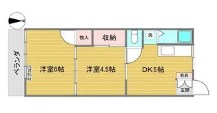 フラッツ山手【2階】の間取り