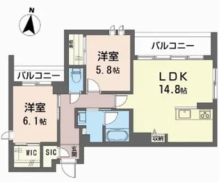 ノルド・ルージュ【4階】の間取り