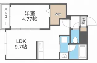 ヴォヤージュ豊平【4階】の間取り