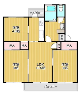 香里三井住宅98棟【2階】の間取り