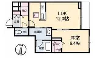 岡山県倉敷市西中新田【マンション】の間取り