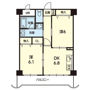 サンセゾンVI【4階】の間取り