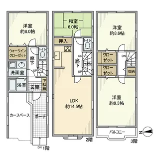 東京都新宿区大久保2【一戸建】の間取り