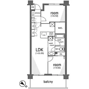 神奈川県小田原市東町5【マンション】の間取り