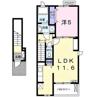 神奈川県海老名市望地1【アパート】の間取り