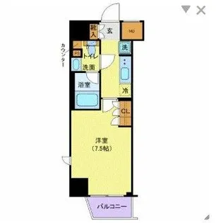 東京都新宿区若松町【マンション】の間取り