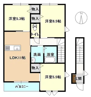 佐賀県神埼郡吉野ヶ里町立野【アパート】の間取り