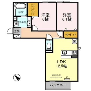 滋賀県大津市下阪本4【アパート】の間取り