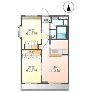 ヒルクレスト【1階】の間取り