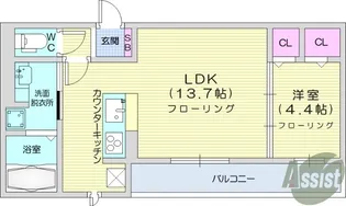 Telescopio【1階】の間取り