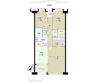 グランフォート目黒【1階】の間取り