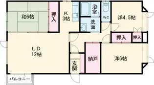 レクサス七重浜A棟【1階】の間取り