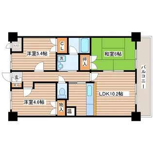 コンフォート1号館【4階】の間取り