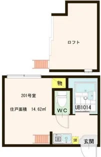 スカイレジデンス【2階】の間取り