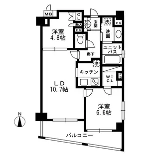 東京都新宿区中落合1【マンション】の間取り