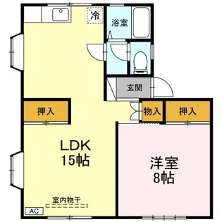 アメニティ津志田 B【1階】の間取り