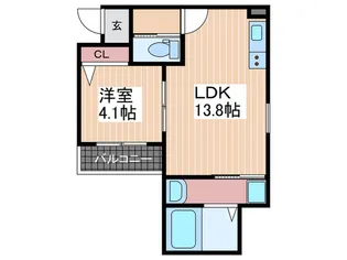 広島県広島市中区江波栄町【アパート】の間取り