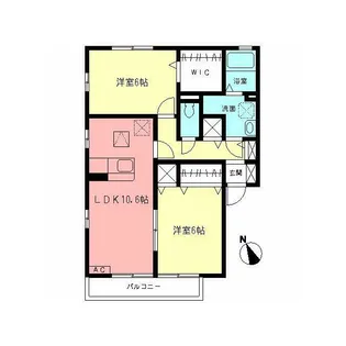 コート・フローラA【1階】の間取り