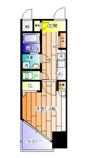 デコール神戸I【6階】の間取り