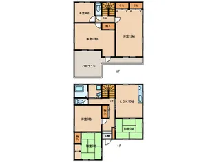 愛知県岡崎市稲熊町字後田【一戸建】の間取り