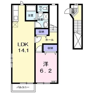アバーロK【2階】の間取り