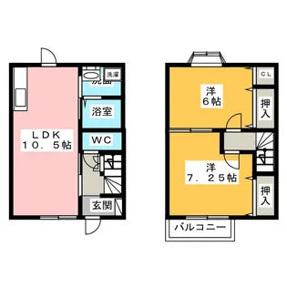 愛知県一宮市富塚【一戸建】の間取り