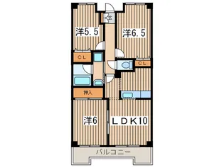 ファミールセヤ【6階】の間取り