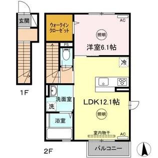 ルピナス B棟【2階】の間取り
