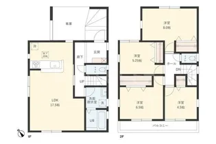 千葉県船橋市田喜野井3【一戸建】の間取り