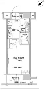 プラウドフラット八丁堀【12階】の間取り