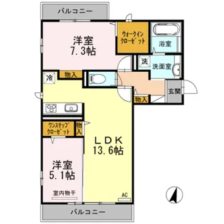 ムーク香ヶ丘【2階】の間取り