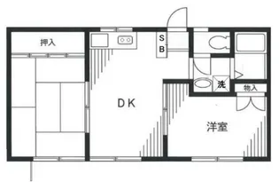 フラワーハイツ【1階】の間取り